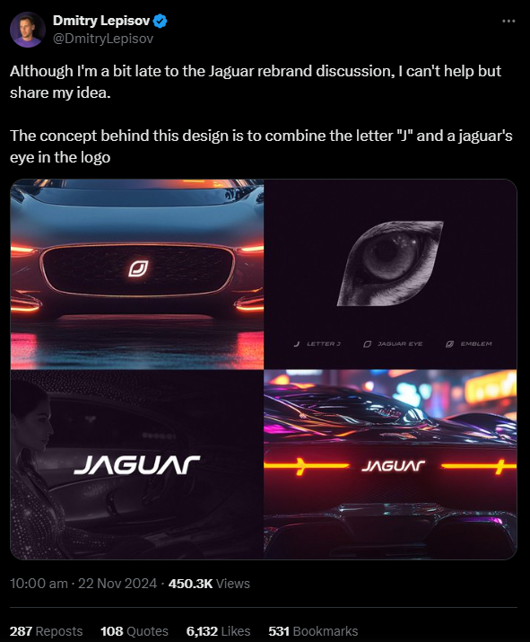 jaguar rebrand tweet