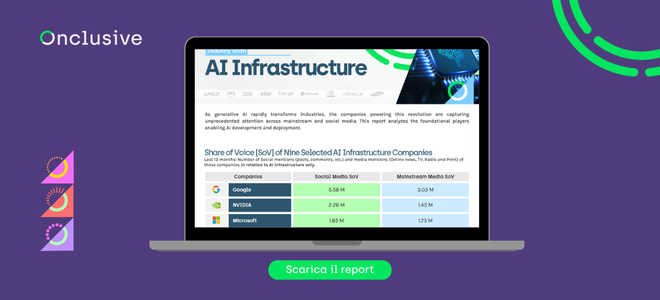 Testo alternativo immagine: Un'immagine del rapporto dell'Industria delle Infrastrutture IA con un pulsante di Download.