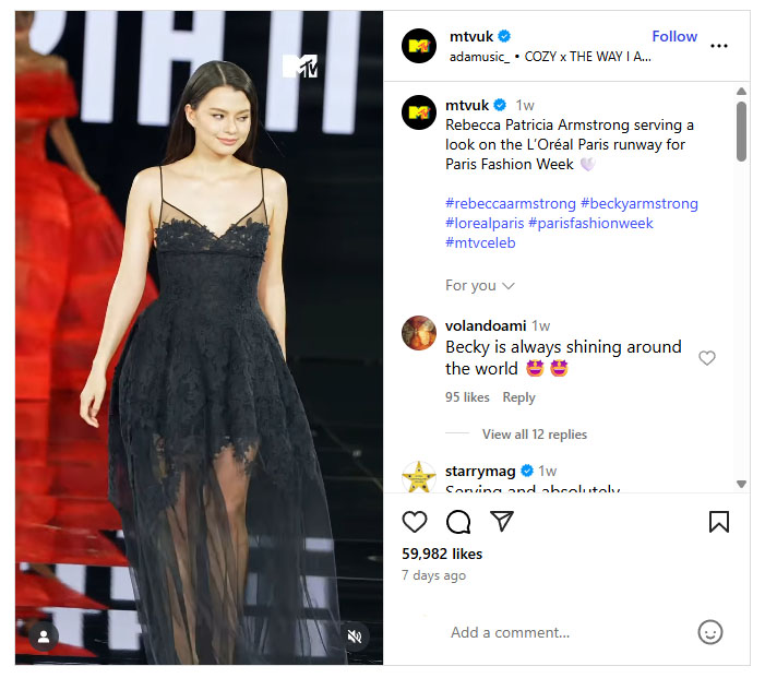 Thai Celebrities at Paris Fashion Week: The overwhelming dominance of Becky Armstrong 
