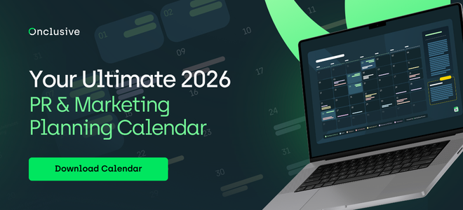 2026 awareness days for PR and marketing campaigns global calendar graphic