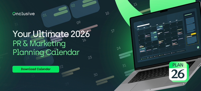 Download the PR & Marketing Planning calnedar - includes 2026 communications conferences and much more