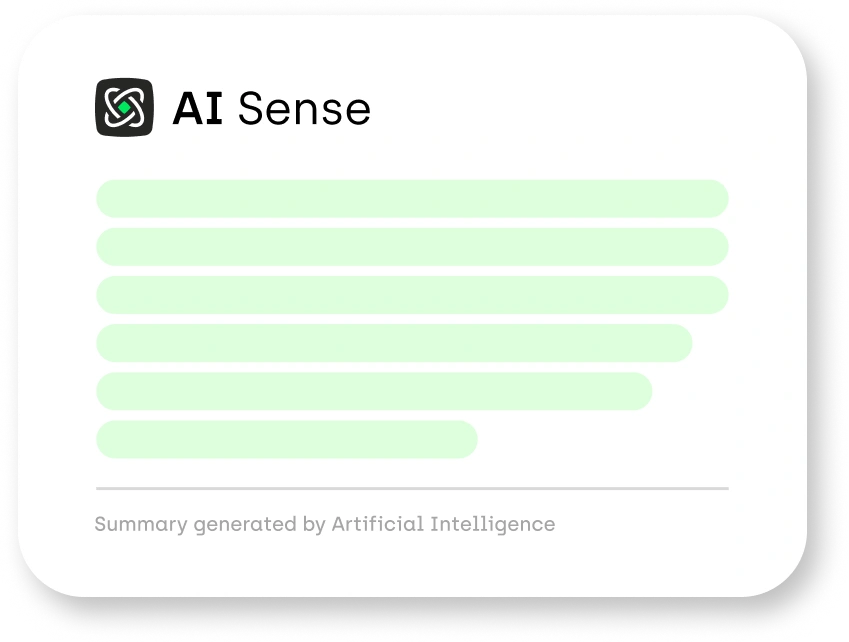 AI-generated summary interface design