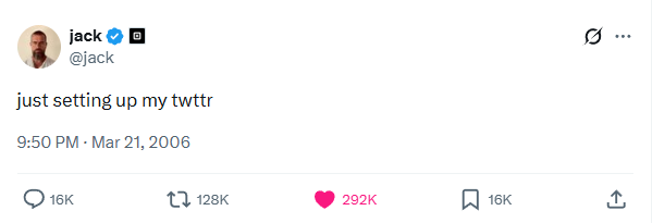 X Twitter statistics 2026: first tweet