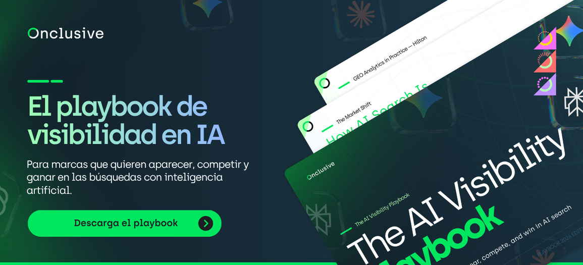 Descarga nuestra última guía práctica para comprender qué es la visibilidad de la IA y aprender a medirla, diagnosticarla y actuar en consecuencia.