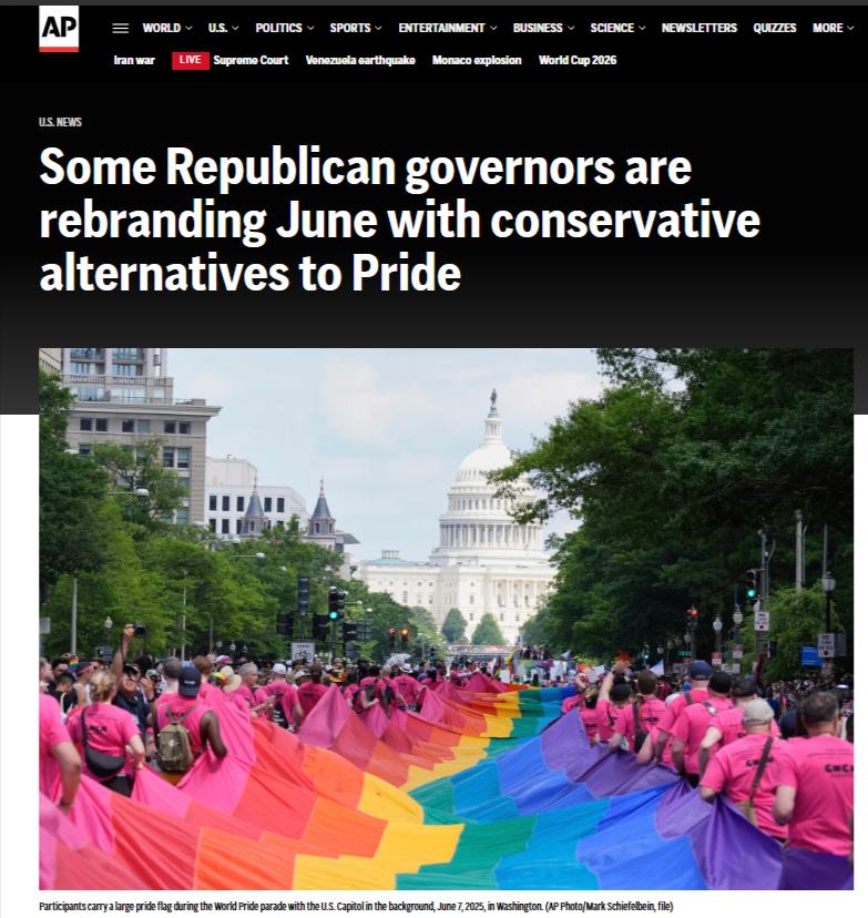 Pride Month 2026 news coverage