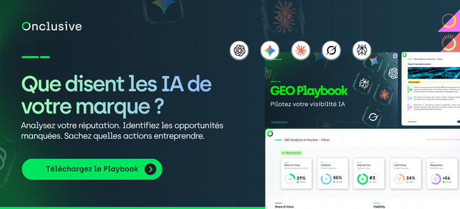 Téléchargez le guide « AI Visibility Playbook » pour découvrir comment mesurer et améliorer efficacement l’optimisation de la recherche IA pour votre marque. Évaluez vos lacunes en matière de visibilité IA, identifiez leurs causes et découvrez les mesures à prendre