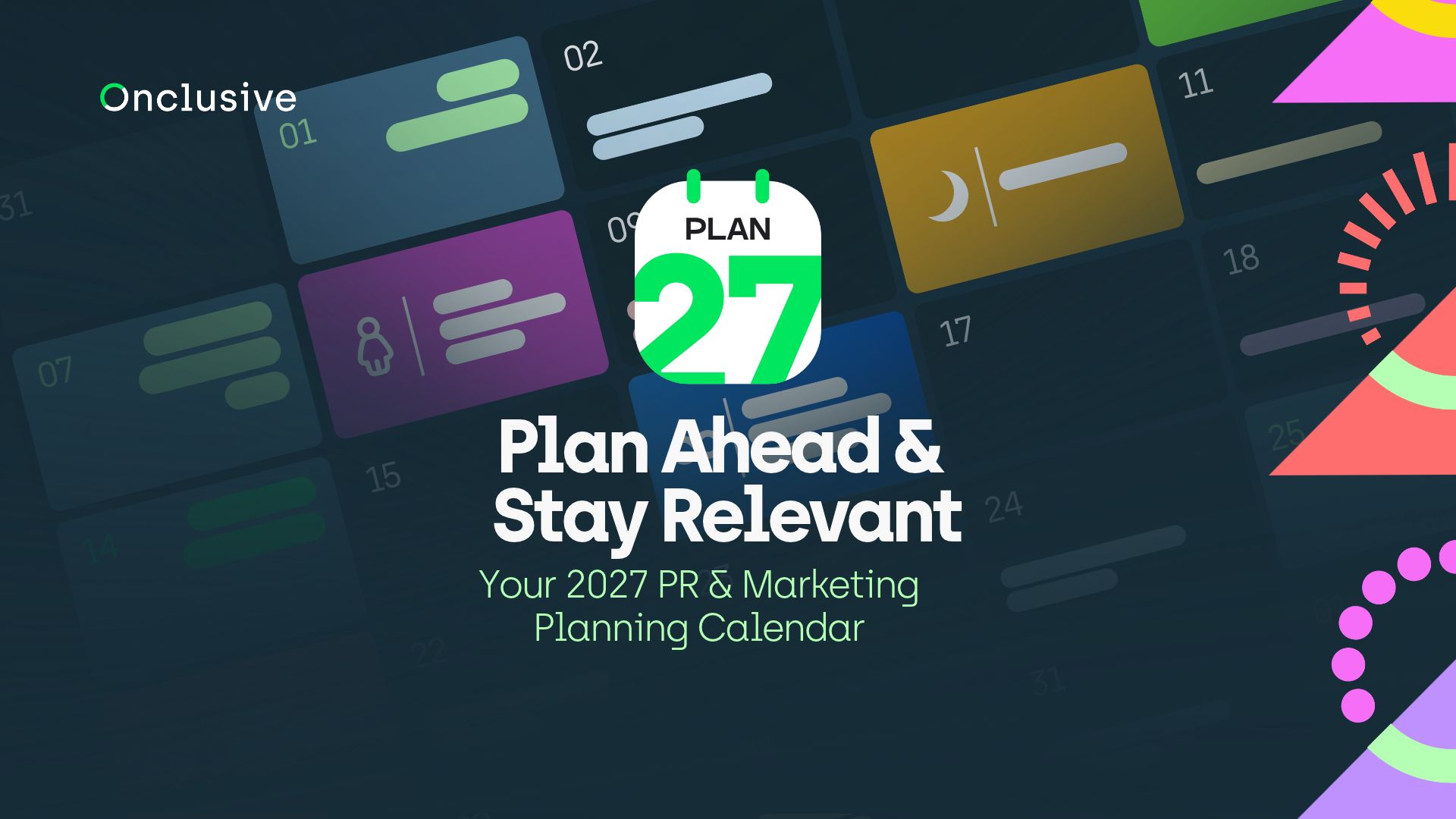 2027 PR & Marketing Planning Calendar | Onclusive